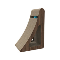 HKM-5533245 Curved Triangle Cat Scratching Board for Claw Sharpening, Corrugated Paper & Wood