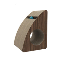 HKM-5533245 Curved Triangle Cat Scratching Board for Claw Sharpening, Corrugated Paper & Wood