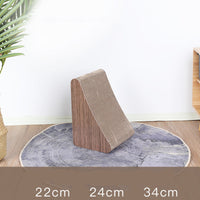 HKM-5533245 Curved Triangle Cat Scratching Board for Claw Sharpening, Corrugated Paper & Wood