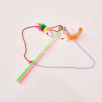 HKM-5533885 Cat Toy: Funny Plastic Fake Hair Mouse Stick for Cats, 31cm