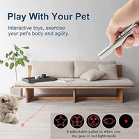 HKM-5534525 Interactive Cat Toy Pointer with 7 Modes, USB Rechargeable Light Wand for Indoor Play