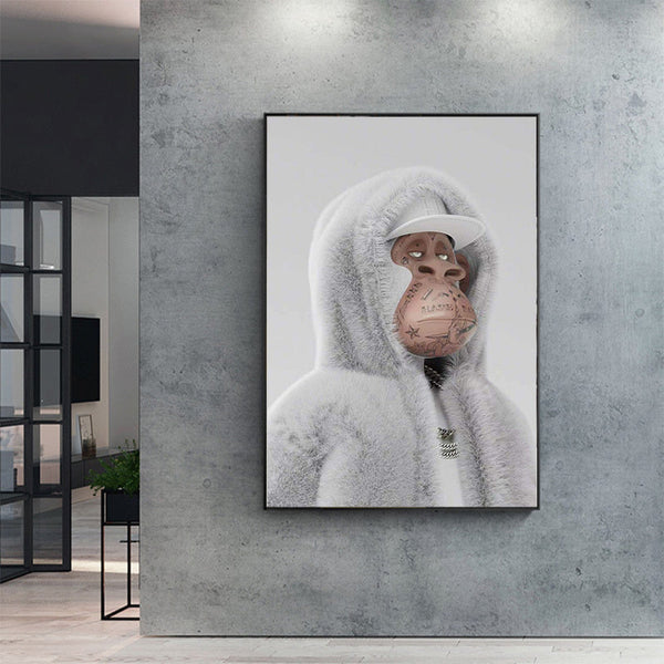HKM-553555 Yacht Club Monkey Canvas Art for Contemporary Living Room Decor