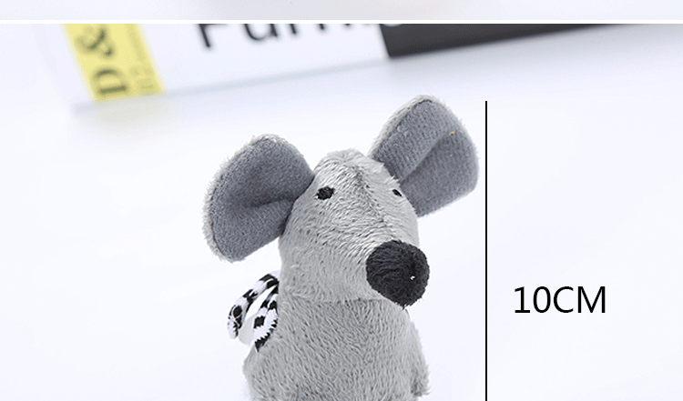 HKM-5535677 Plush Mouse Chick Cat Toy with Feather Tumbler for Playful Pets