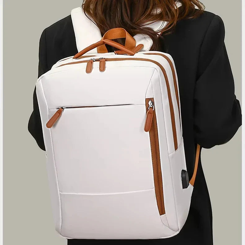 HKM-553619 Waterproof USB Charging Laptop Backpack for Outdoor Use with Computer Mezzanine