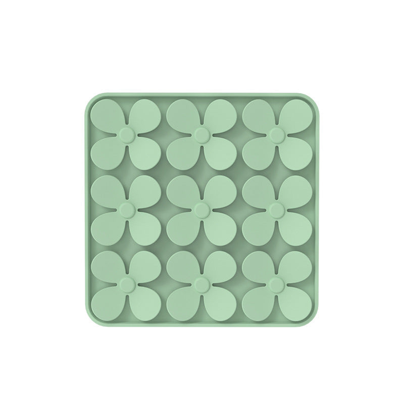 HKM-5536829 Washable Pet Dog Sniffing Toy Pad - Silicone Smell Exploration Mat in Green, Blue, Beige, Gray