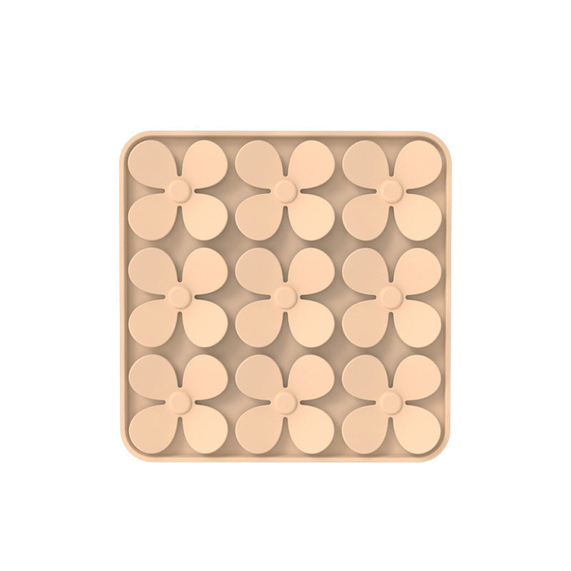 HKM-5536829 Washable Pet Dog Sniffing Toy Pad - Silicone Smell Exploration Mat in Green, Blue, Beige, Gray