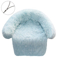 HKM-5537085 Removable & Washable Plush Pet Bed with Integrated Blanket for Dogs