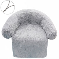HKM-5537085 Removable & Washable Plush Pet Bed with Integrated Blanket for Dogs