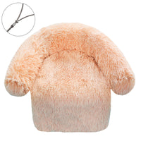 HKM-5537085 Removable & Washable Plush Pet Bed with Integrated Blanket for Dogs