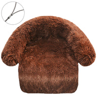 HKM-5537085 Removable & Washable Plush Pet Bed with Integrated Blanket for Dogs