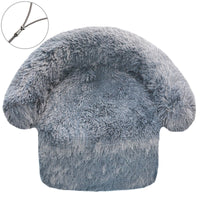 HKM-5537085 Removable & Washable Plush Pet Bed with Integrated Blanket for Dogs