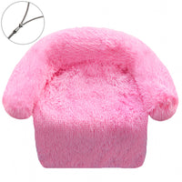 HKM-5537085 Removable & Washable Plush Pet Bed with Integrated Blanket for Dogs