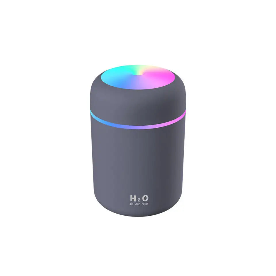 HKM-553747 Portable Mini USB Humidifier with LED Light and Essential Oil Diffuser, 300ml Aroma Spray for Home and Car