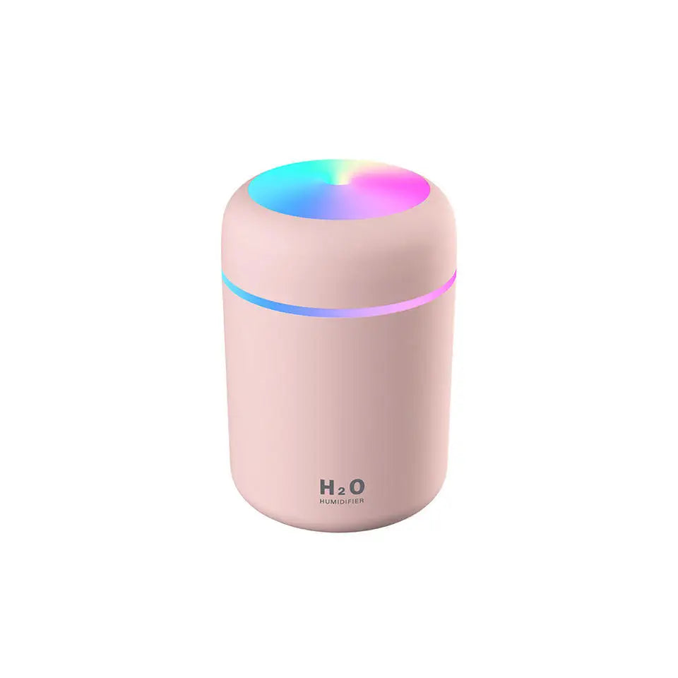 HKM-553747 Portable Mini USB Humidifier with LED Light and Essential Oil Diffuser, 300ml Aroma Spray for Home and Car