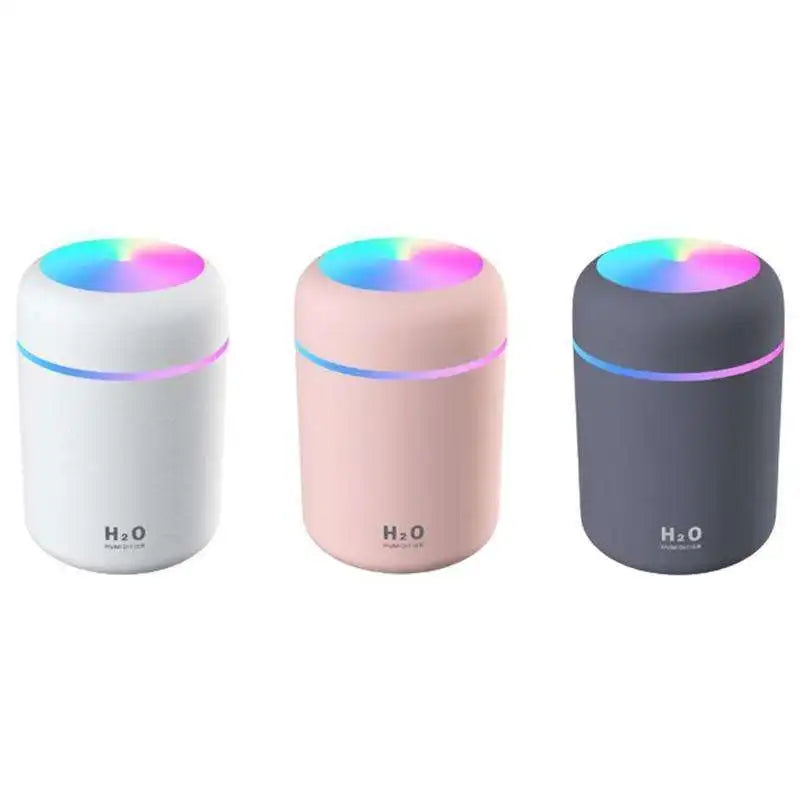HKM-553747 Portable Mini USB Humidifier with LED Light and Essential Oil Diffuser, 300ml Aroma Spray for Home and Car