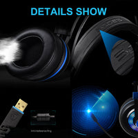 HKM-553747 Wired Headset with Colorful Surround Stereo Sound and Microphone for PCs