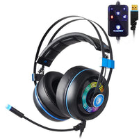 HKM-553747 Wired Headset with Colorful Surround Stereo Sound and Microphone for PCs