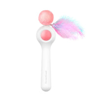 HKM-5537853 Automatic Telescopic Cat Teaser Stick with 1.5m Line and Wool Ball - Pink