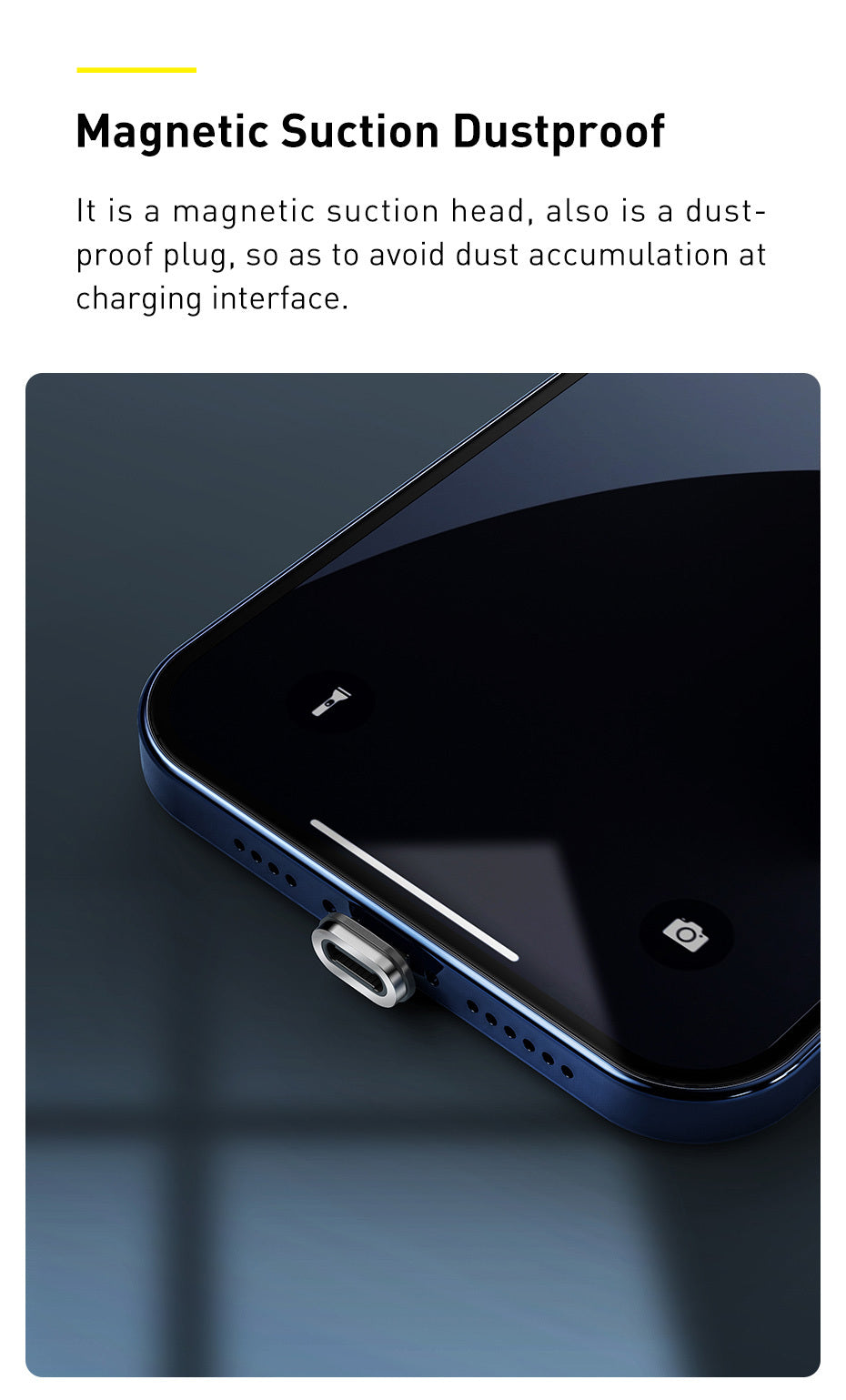 HKM-553939 Magnetic Fast Charging Data Cable for iPhone 12 - 1m Zinc Connector Compatible with All Models