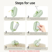 HKM-5540285 Pet Grooming Comb with Water Tank for Cats and Dogs - Gentle Knot Remover and Hair Collector