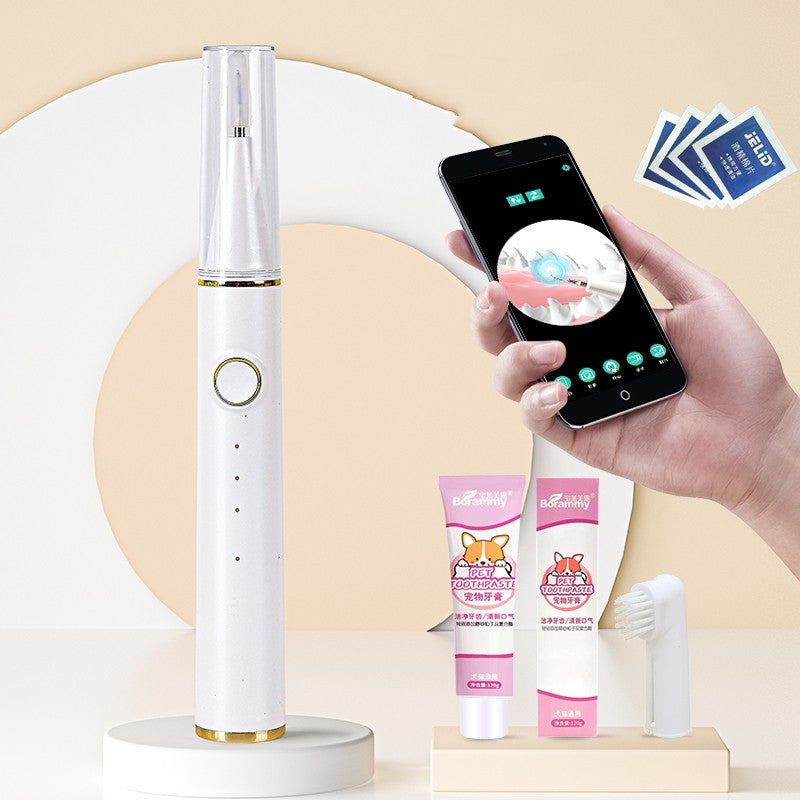 HKM-5540669 Ultrasonic Tooth Cleaning Instrument for Dogs with LED Lights and 5 Cleaning Modes