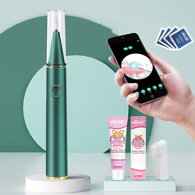 HKM-5540669 Ultrasonic Tooth Cleaning Instrument for Dogs with LED Lights and 5 Cleaning Modes