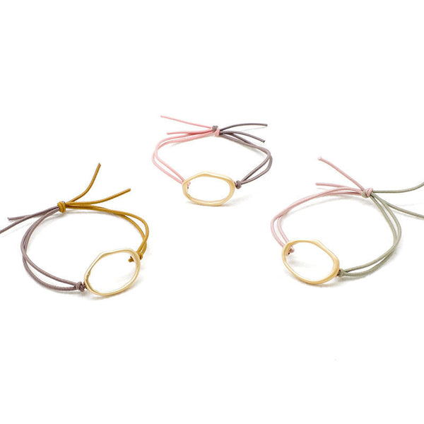HKM-554131 Geometric Handmade Headband Hair Tie with Leather Case for Women