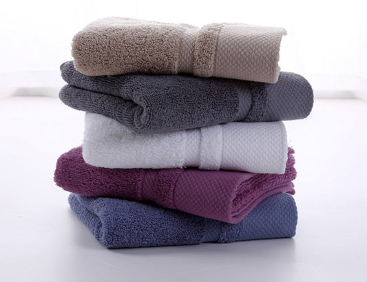 HKM-554131 Thick Cotton Wash Towel in Assorted Colors - 34x74cm, 120g