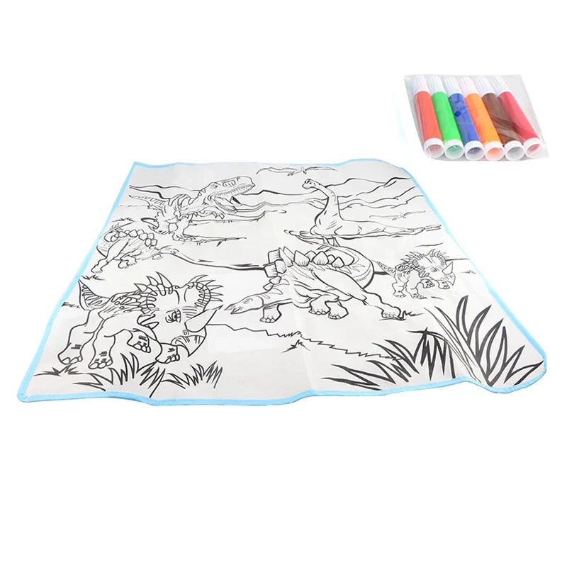 HKM-554195 Doodle Mat Water Painting Cloth for Kids with Water Pen - Educational Drawing Toy