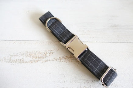 HKM-5542589 Red Plaid Polyester Pet Collar - Stylish and Durable Choice for Pet Control and Comfort