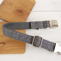 HKM-5542589 Red Plaid Polyester Pet Collar - Stylish and Durable Choice for Pet Control and Comfort