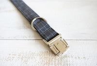 HKM-5542589 Red Plaid Polyester Pet Collar - Stylish and Durable Choice for Pet Control and Comfort
