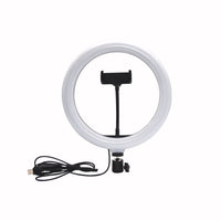 HKM-554259 10 Inch Metal Desktop Bracket Fill Light with Remote Control - 3 Light Modes & 10 Brightness Levels