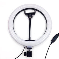 HKM-554259 10 Inch Metal Desktop Bracket Fill Light with Remote Control - 3 Light Modes & 10 Brightness Levels