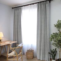 HKM-554259 Solid Color Modern Cotton Curtain Fabric for Versatile Window Treatments