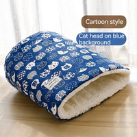 HKM-5542845 Cotton Velvet Cat Nest in Round Large Barrel Design - Soft and Cozy for Cats