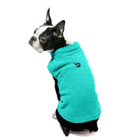 HKM-5543869 Fluffy Polar Fleece Dog Hoodie - Warm Solid Color Sweater for Small to Medium Dogs