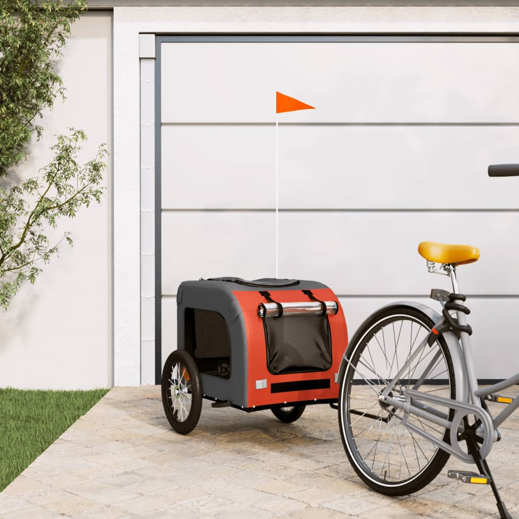 HKM-5544253 Dog Bicycle Trailer, Oxford Fabric & Iron Frame, Comfortable Pet Transport, Multiple Dimensions Available