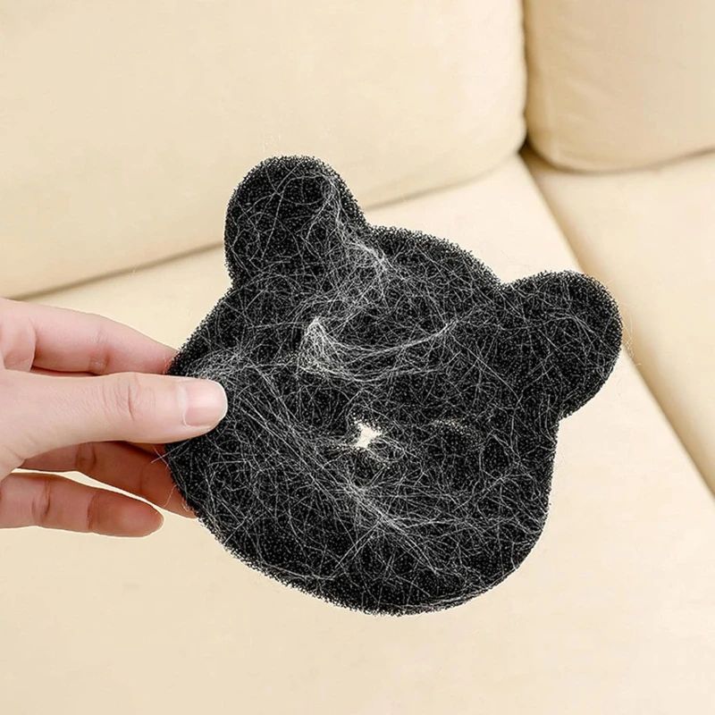 HKM-5544381 Reusable Bear Shape Cleaning Sponge Balls for Laundry & Pet Hair Remover - 2 Pack