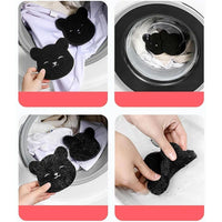 HKM-5544381 Reusable Bear Shape Cleaning Sponge Balls for Laundry & Pet Hair Remover - 2 Pack