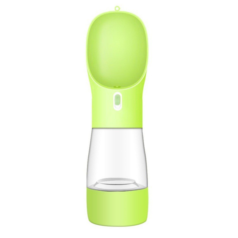 HKM-5544637 Portable Dog Water Bottle and Bowl with High-Temperature Resistant Plastic, 458ml Capacity, Easy to Clean and Use, Available in Four Colors