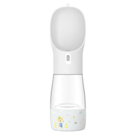 HKM-5544637 Portable Dog Water Bottle and Bowl with High-Temperature Resistant Plastic, 458ml Capacity, Easy to Clean and Use, Available in Four Colors