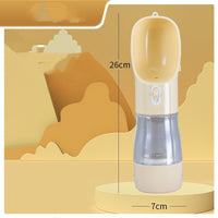 HKM-5544637 Portable Dog Water Bottle and Bowl with High-Temperature Resistant Plastic, 458ml Capacity, Easy to Clean and Use, Available in Four Colors