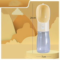 HKM-5544637 Portable Dog Water Bottle and Bowl with High-Temperature Resistant Plastic, 458ml Capacity, Easy to Clean and Use, Available in Four Colors
