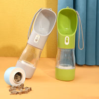 HKM-5544637 Portable Dog Water Bottle and Bowl with High-Temperature Resistant Plastic, 458ml Capacity, Easy to Clean and Use, Available in Four Colors