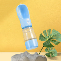 HKM-5544637 Portable Dog Water Bottle and Bowl with High-Temperature Resistant Plastic, 458ml Capacity, Easy to Clean and Use, Available in Four Colors