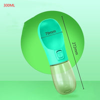 HKM-5544637 Portable Dog Water Bottle and Bowl with High-Temperature Resistant Plastic, 458ml Capacity, Easy to Clean and Use, Available in Four Colors
