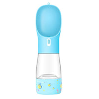 HKM-5544637 Portable Dog Water Bottle and Bowl with High-Temperature Resistant Plastic, 458ml Capacity, Easy to Clean and Use, Available in Four Colors