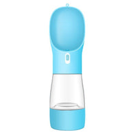 HKM-5544637 Portable Dog Water Bottle and Bowl with High-Temperature Resistant Plastic, 458ml Capacity, Easy to Clean and Use, Available in Four Colors