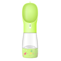 HKM-5544637 Portable Dog Water Bottle and Bowl with High-Temperature Resistant Plastic, 458ml Capacity, Easy to Clean and Use, Available in Four Colors